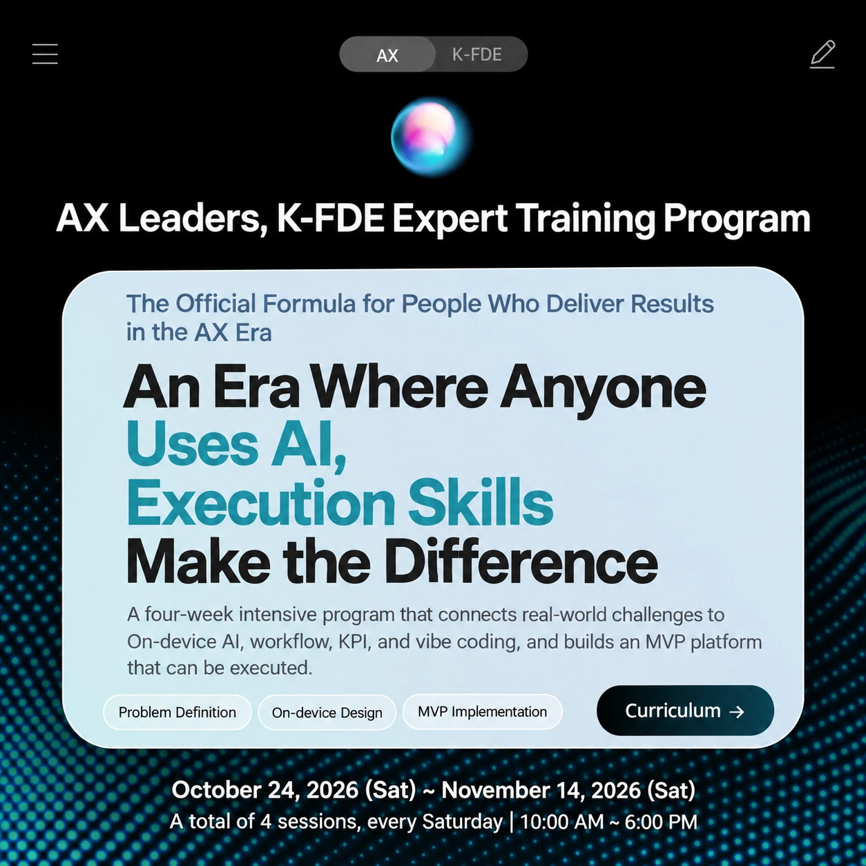 K-FDE 32-hour core program slide 1